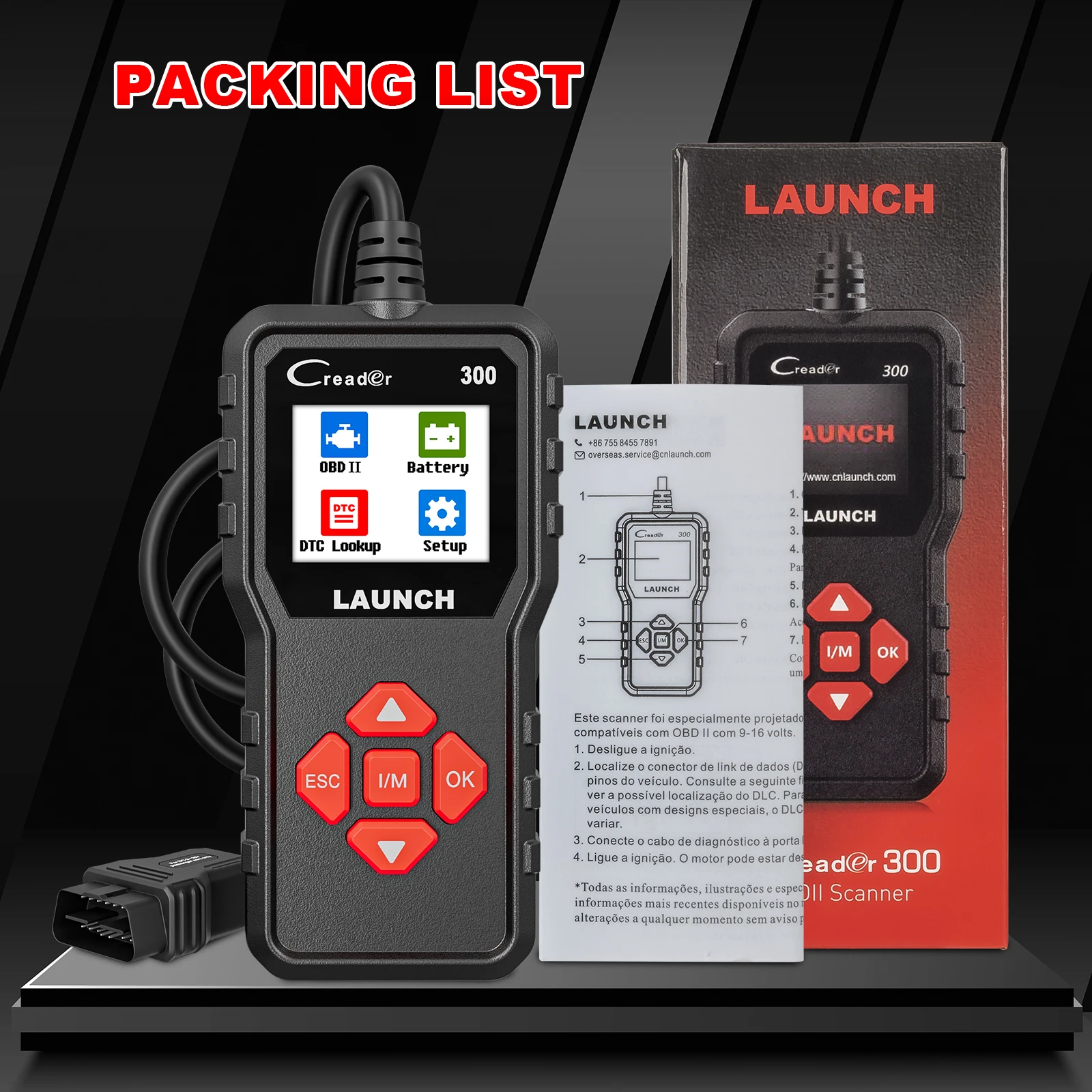 LAUNCH X431 CR300 OBD2 SCANNER KANN Auto-Code-Leser