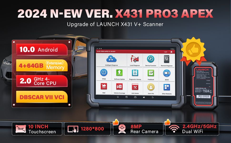 LAUNCH X431 PRO3 APEX Diagnosescanner