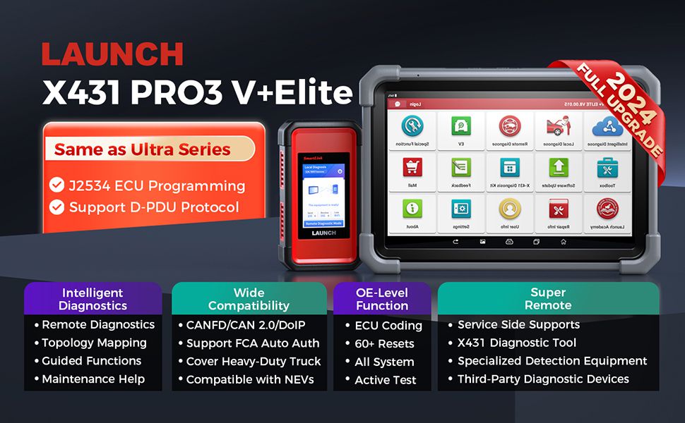 LAUNCH X-431 PRO3 V+ Elite Professional Auto Diagnose Tool