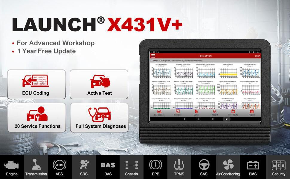 Original Launch X431 V+ 4.0 Full System Diagnostic Tool