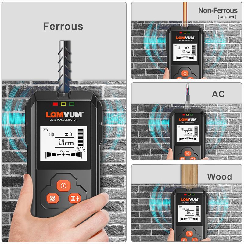 LOMVOM Metalldetektor Wandscanner