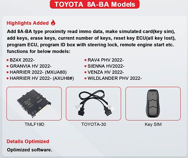 OBDSTAR FP-30 Toyota-30 V2 Kabel 