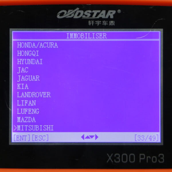 OBDSTAR X300 PRO3 Key Master mit Immobiliser + Odometer
