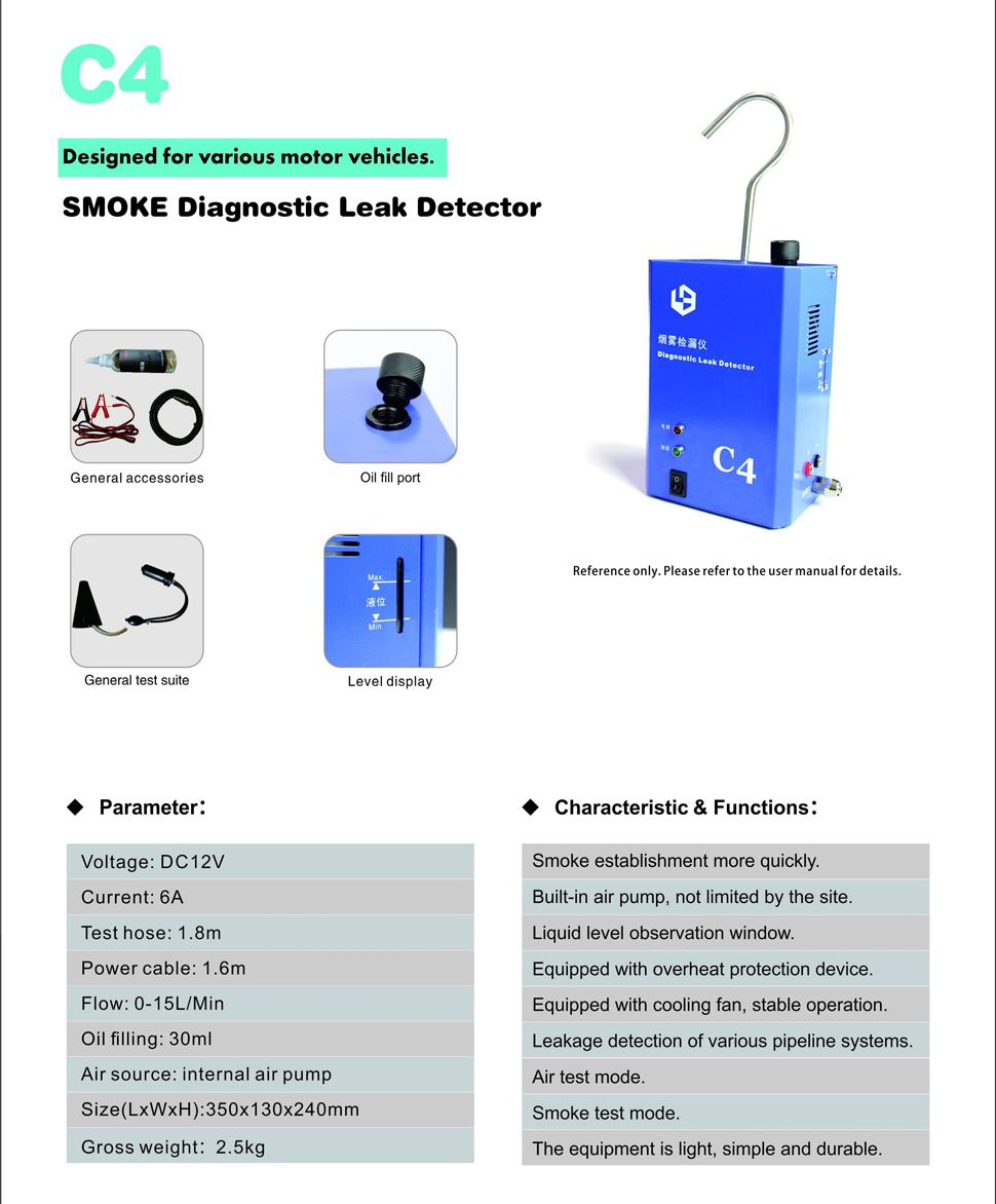 OEM C4 Diagnostic Leak Detector Test Leak in Fahrzeugleitungssystemen für Autos, Motorräder, Schneemobile, ATV, leichte Lkw, Boote