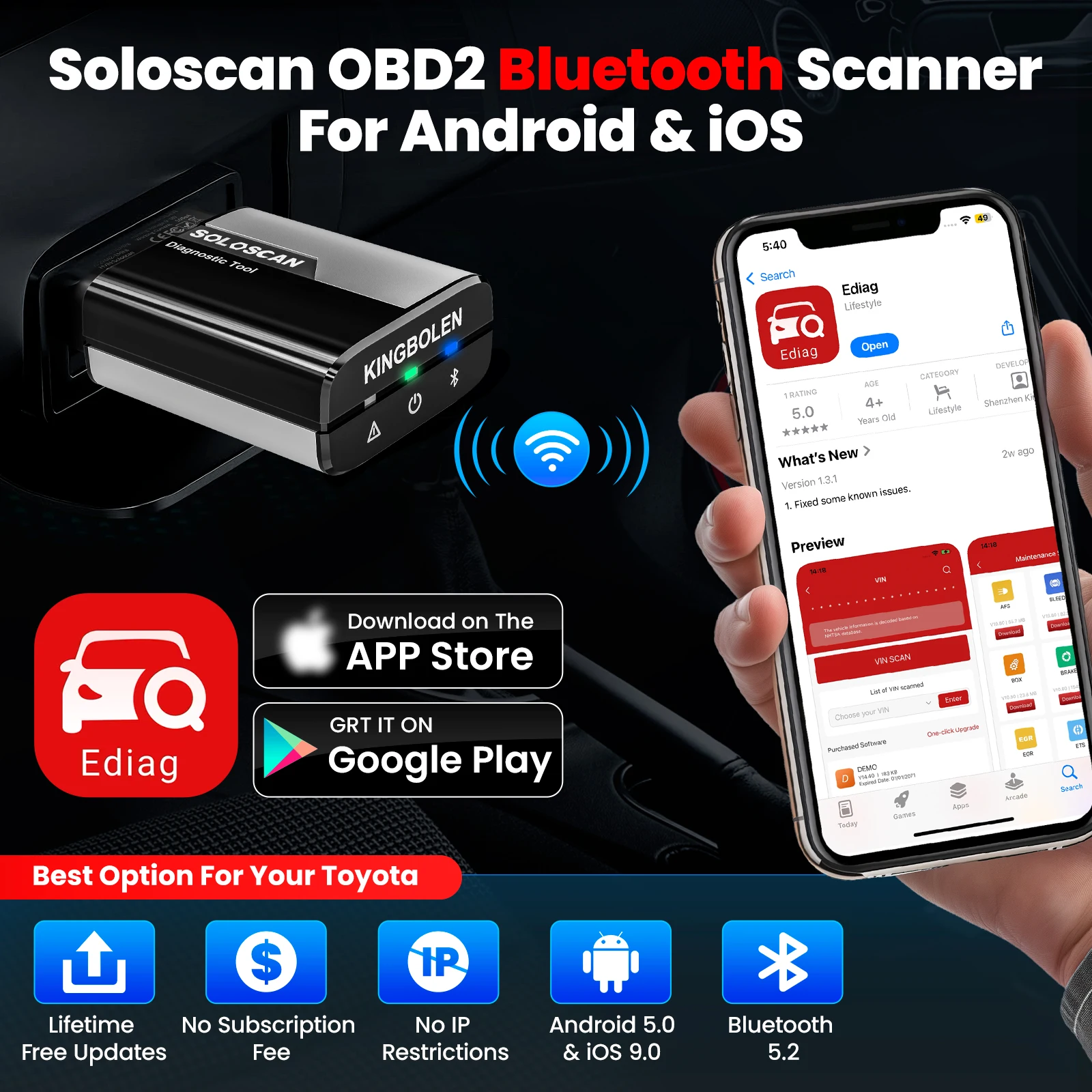 Soloscan für Toyota Lexus OBD2 Scanner