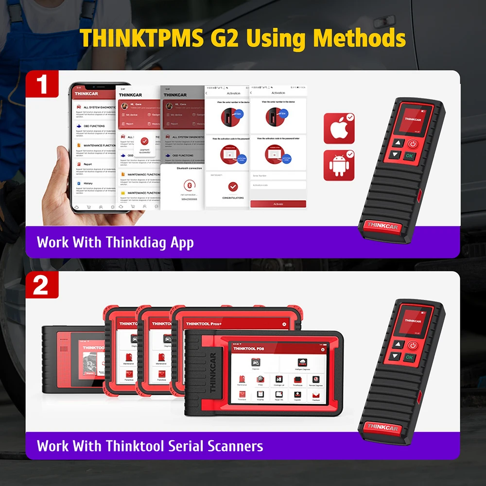 THINKCAR THINKTPMS G2 – Diagnosegerät für Reifendruck mi