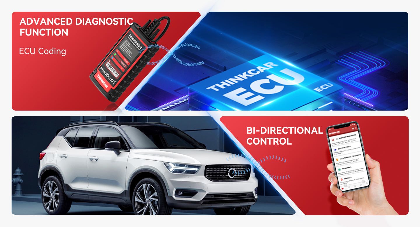 THINKCAR Thinkdiag2 All System Bidirektionaler Diagnosescanner für iOS & Android mit CAN-FD-Protokoll und 15+ Reset-Funktionen