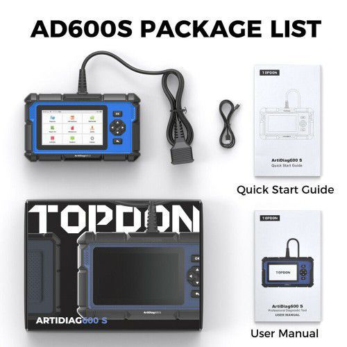 TOPDON Artidiag 600S AD600S mit 4-System-Diagnosewerkzeug und 8-Reset-Services Kostenloses lebenslanges Upgrade