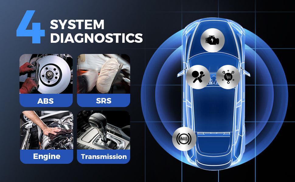 TOPDON Artidiag 600S AD600S mit 4-System-Diagnosewerkzeug und 8-Reset-Services Kostenloses lebenslanges Upgrade