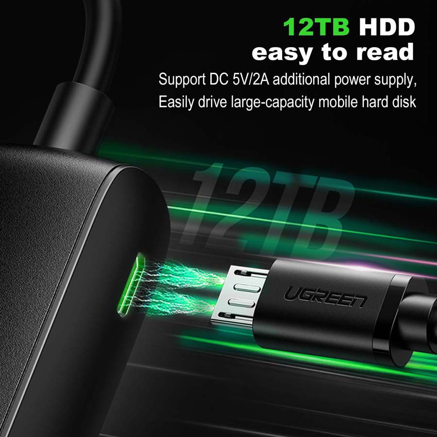 UGREEN USB 2.0 Hub Ethernet Adapter USB Splitter USB auf RJ45 Adapter Kabel