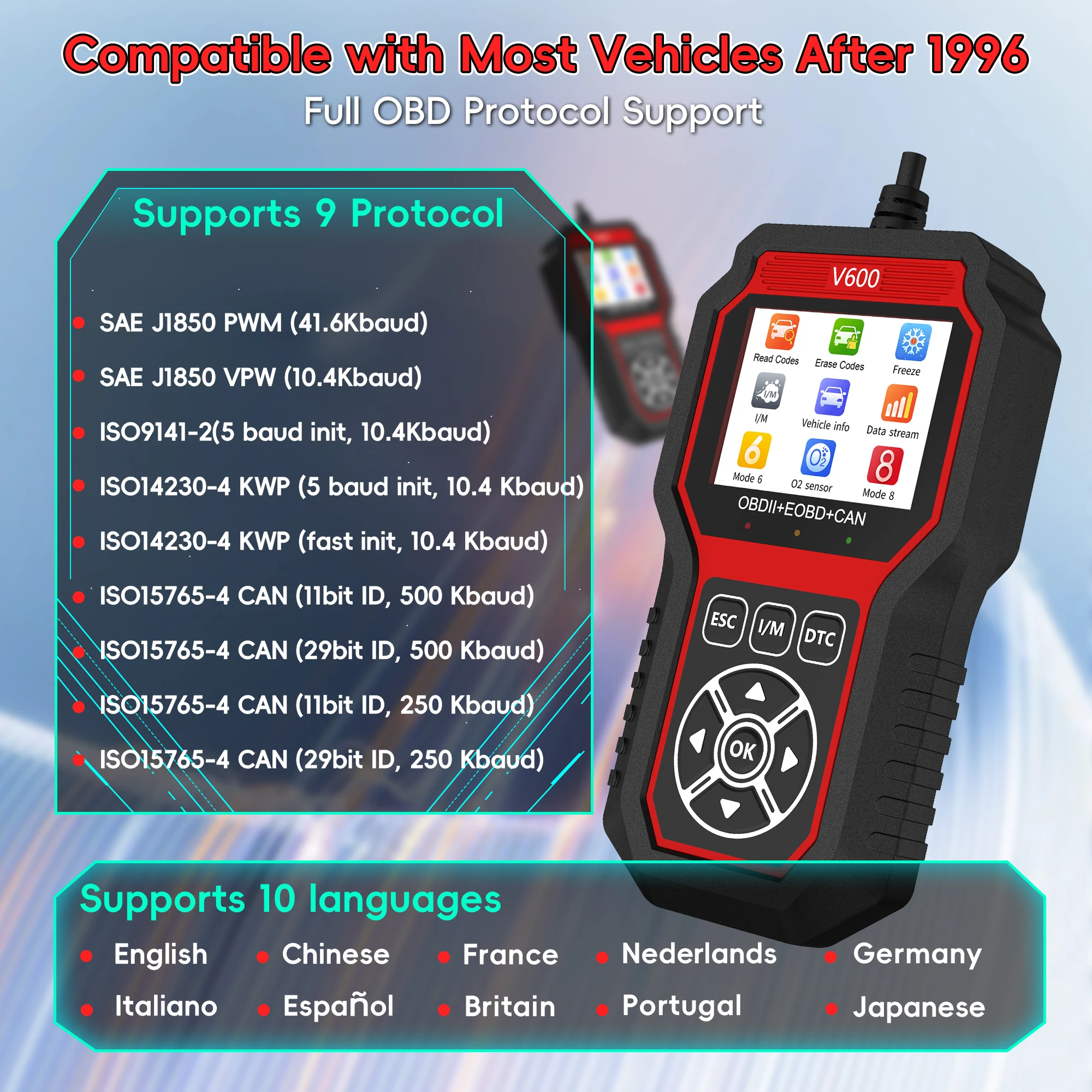 V600 OBD2 Scanner