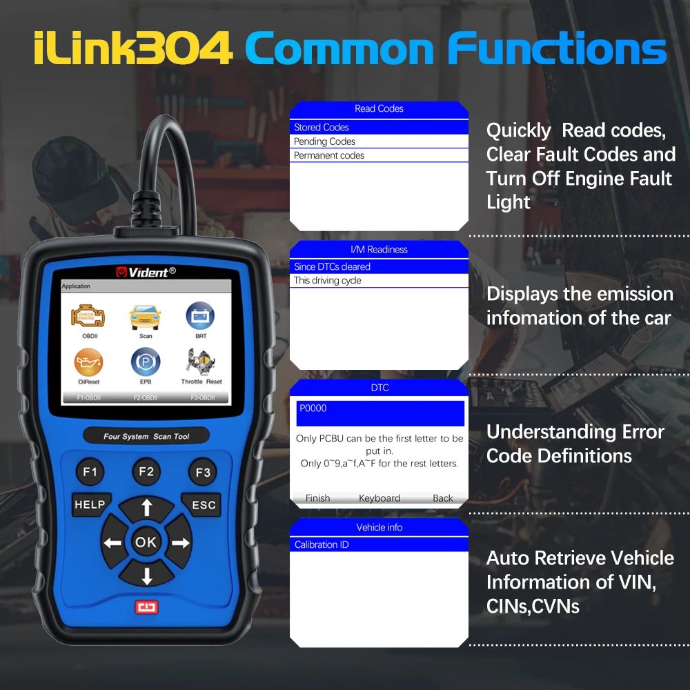 Vident ILink304 OBD2 Automobilscanner
