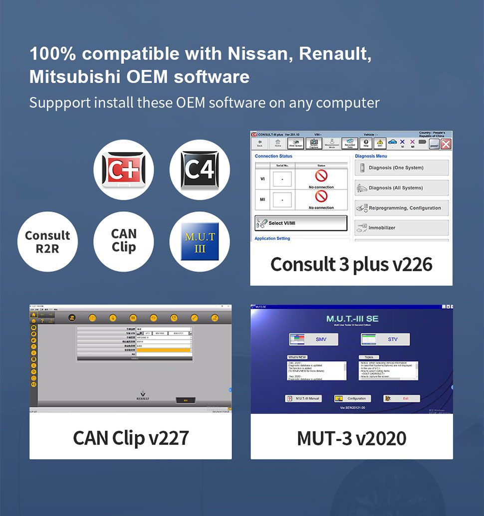 VNCI RNM Nissan Renault Mitsubishi 3-in-1 Diagnose Schnittstelle