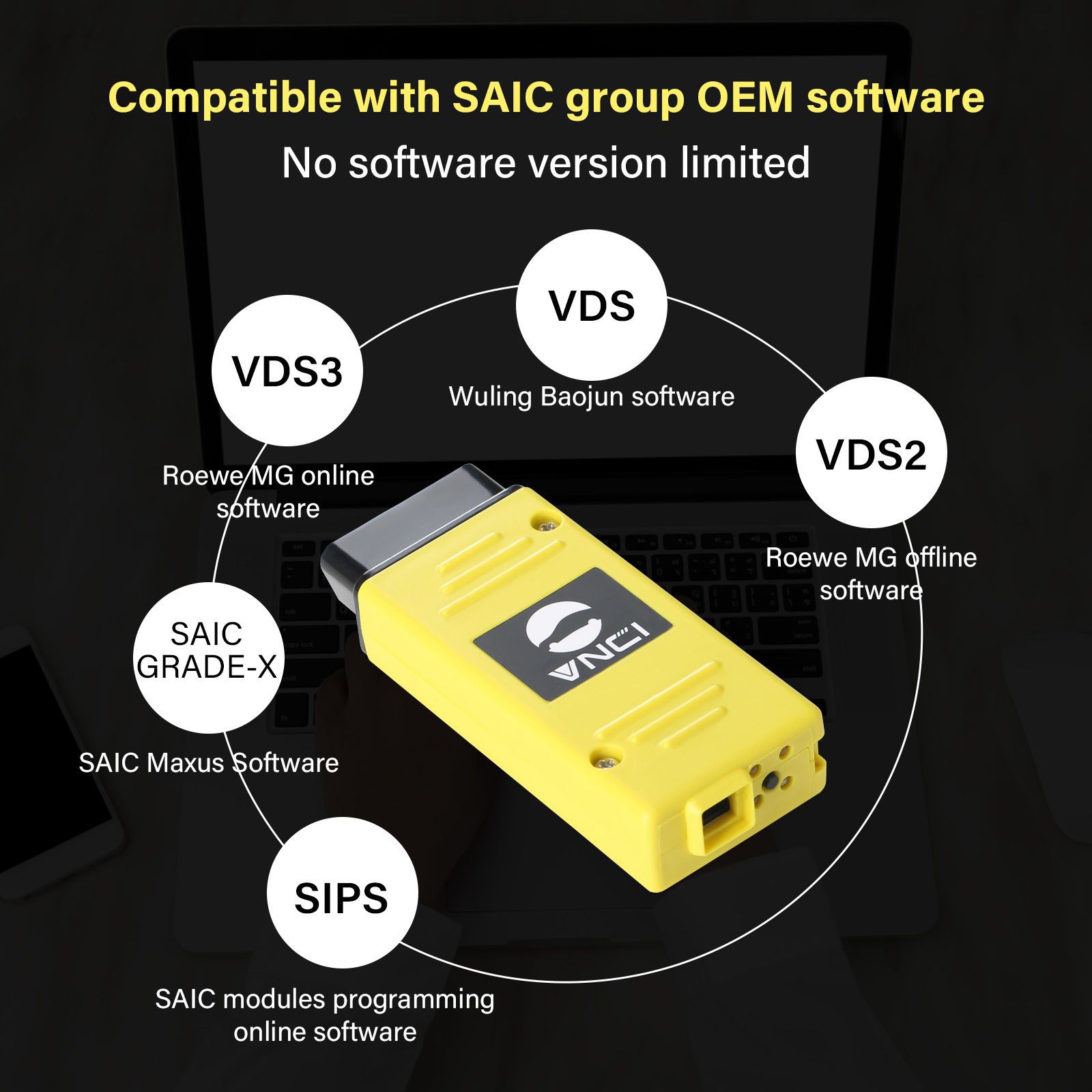 VNCI VDI3 Rongwei MG Wuling Baojun Datong Diagnoseschnittstelle