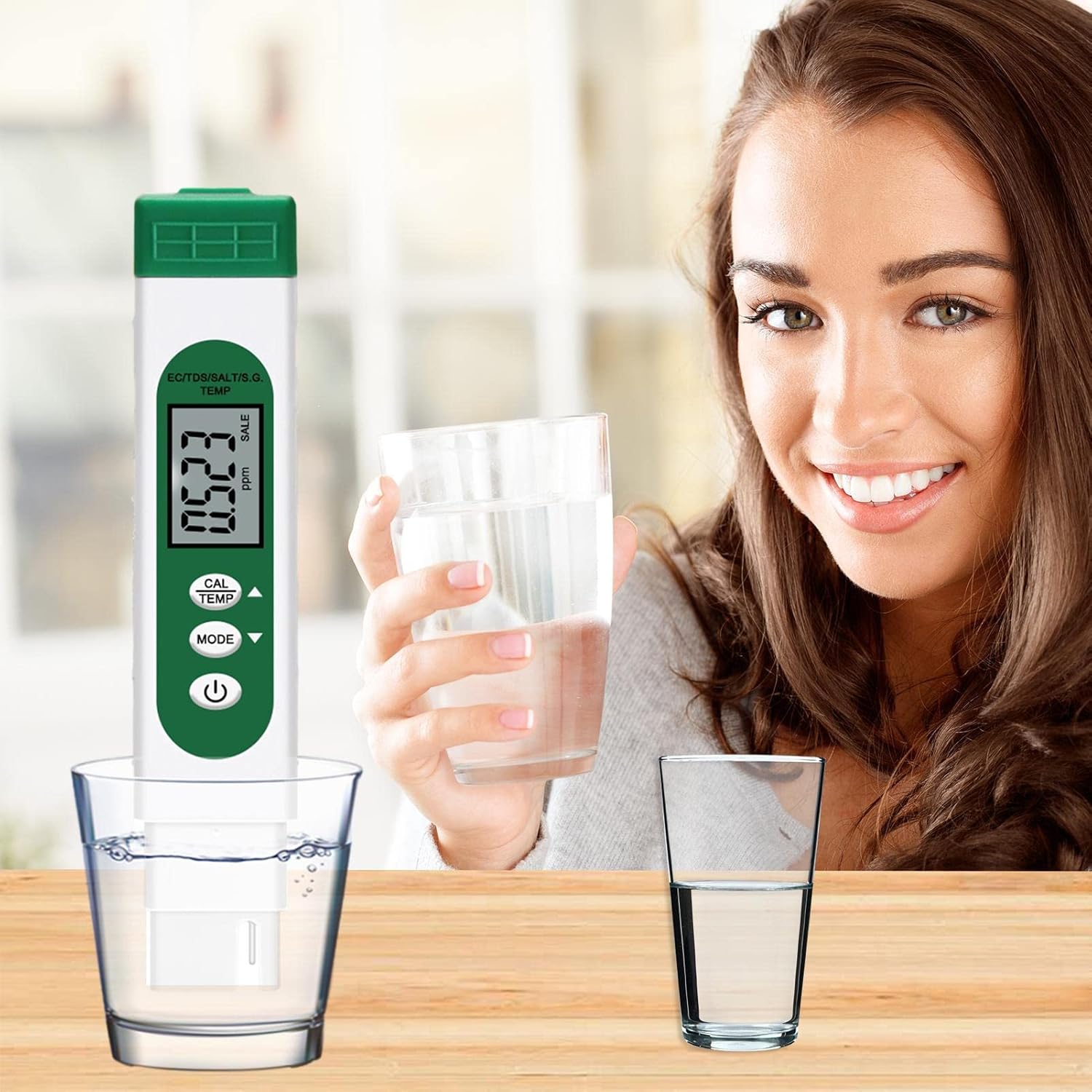 Wassertester-Stift mit LCD-Display – 5-in-1 Multifunktio