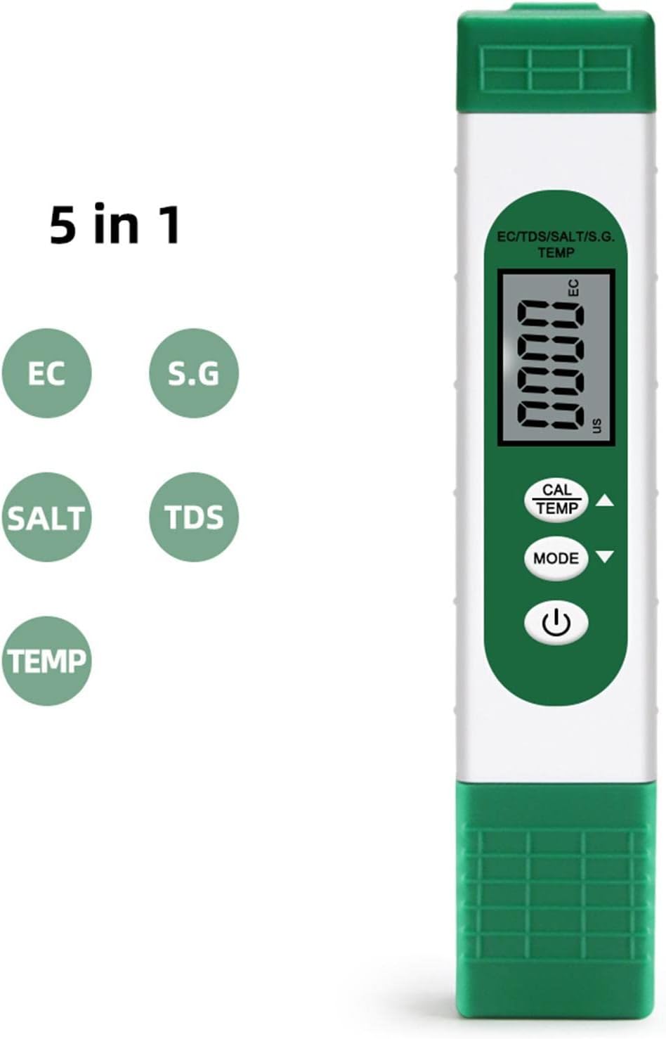 Wassertester-Stift mit LCD-Display – 5-in-1 Multifunktio