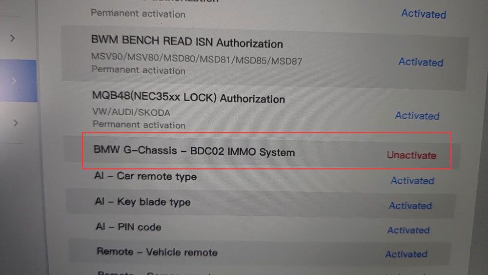 Xhorse BMW G-Chassis–BDC02 IMMO System (BMW G Serie BDC2) Zulassung für Key Tool Plus, VVDI2 und Key Tool MIDI