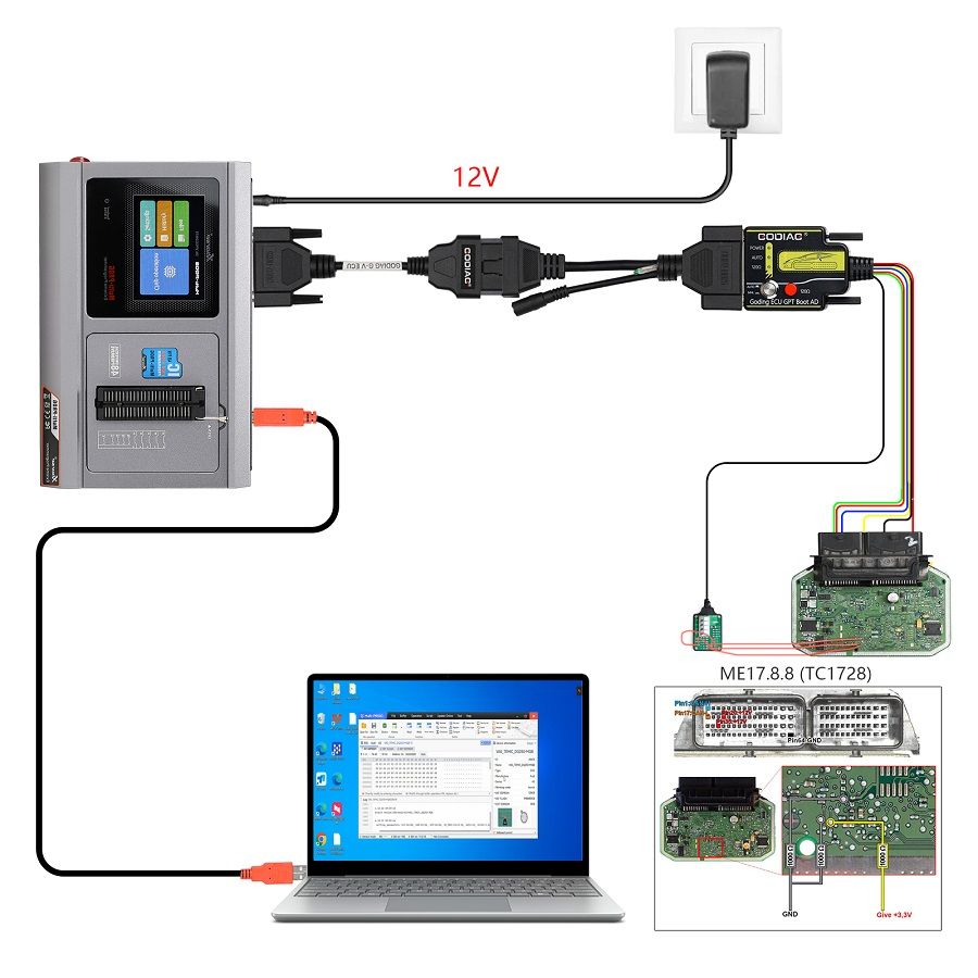 GODIAG G-V ECU Kabelanschlussdiagramm