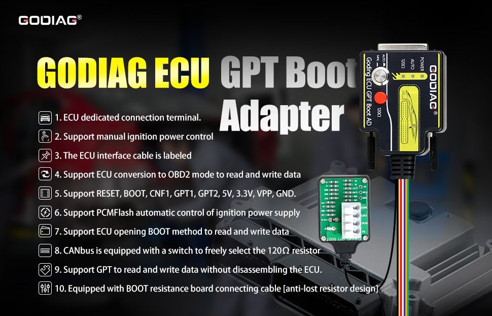 GODIAG ECU GPT Boot AD ECU Steckverbinder
