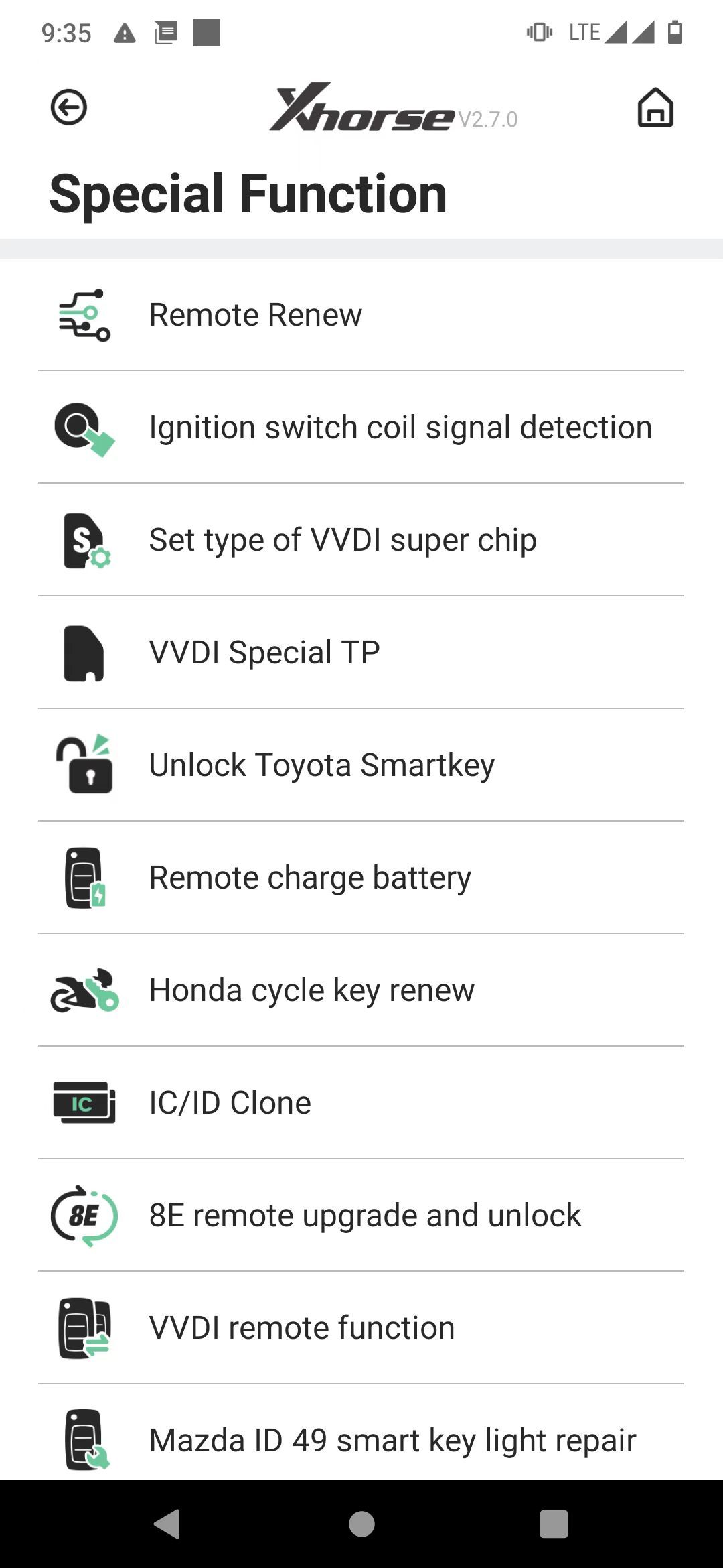 Xhorse VVDI BEE Key Tool Lite Spezialfunktionen