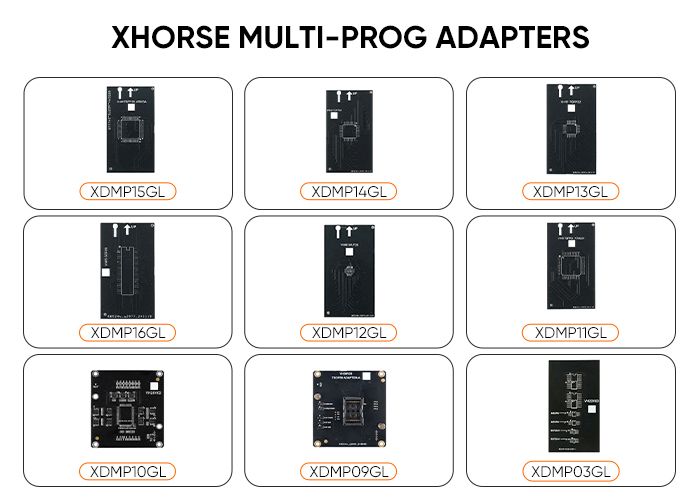 Xhorse Multi Prog Adapter für EEPROM und FLASH 9pcs/set 