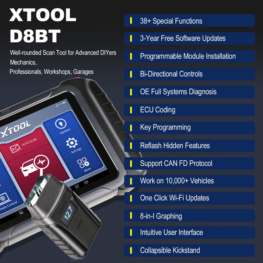 XTOOL D8BT Vollsystem Diagnosewerkzeug