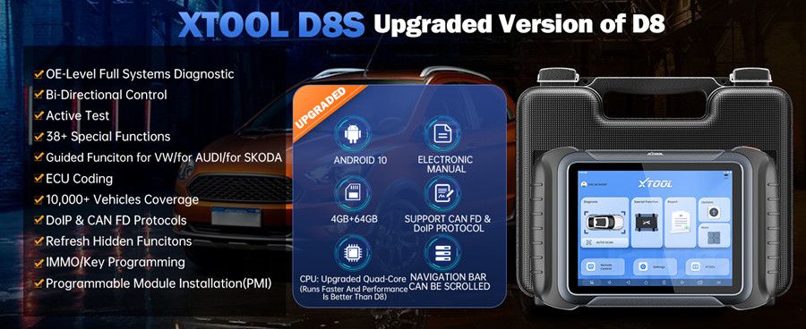 2025 XTOOL D8S Bi-Directional Diagnostic Scan Werkzeug