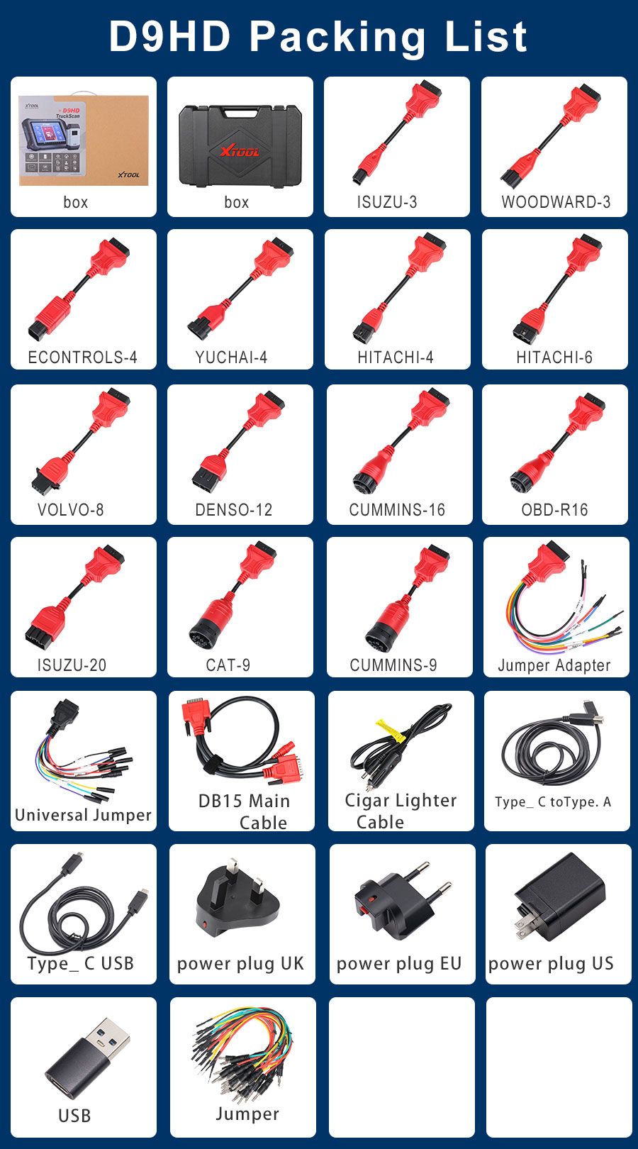 XTOOL D9HD Truck and Car diagnostic tool