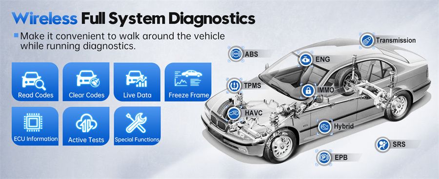 XTOOL D9S Pro Auto Diagnosescanner Unterstützung ECU Codierung Schlüsselprogrammierung