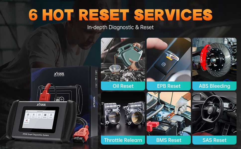 XTOOL InPlus IP508 OBD2 Scanner Diagnosewerkzeug mit 6 Dienstleistungen
