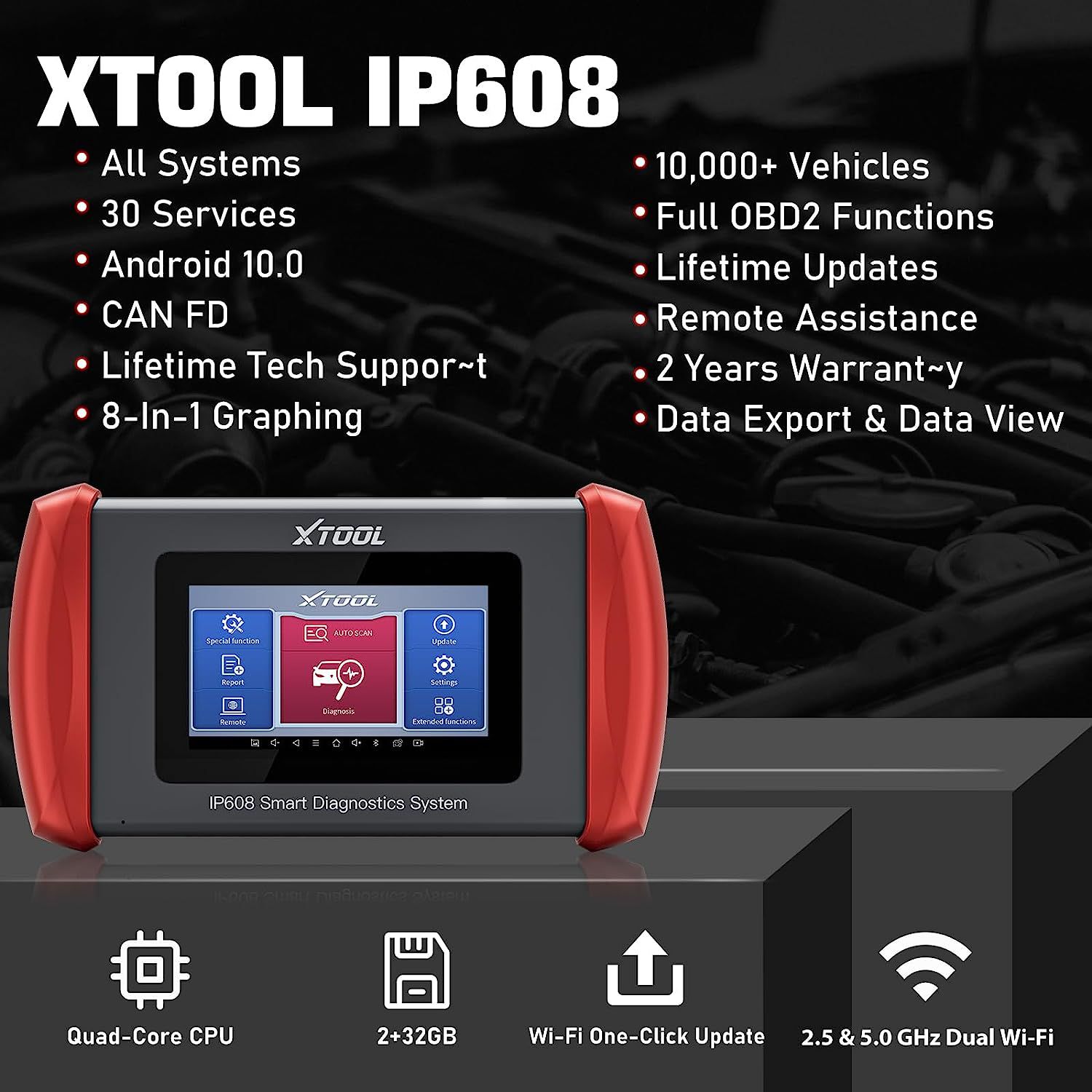 XTOOL InPlus IP608 OBD2 Scanner