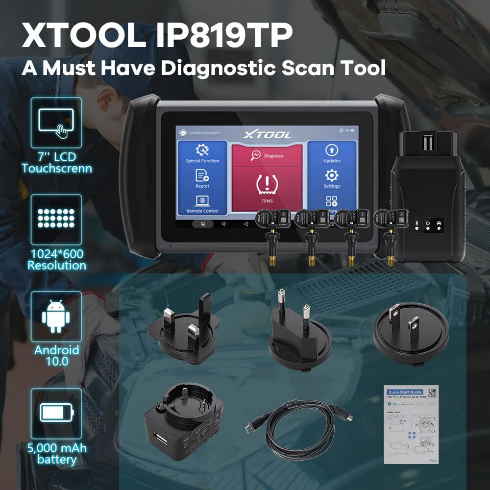 XTOOL InPlus IP819TS TPMS Programmierung Alle Systeme Diagramm