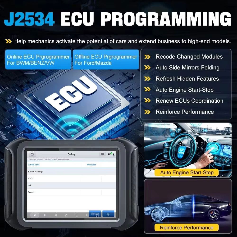 XTOOL X100 MAX 2 mit J2534 Schlüsselprogrammierungs- und Diagnosewerkzeug