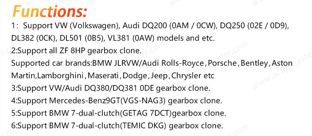 Yanhua Mini ACDP-2 für VW/Audi TCU Clone Paket mit Modul 13/19 und Lizenz