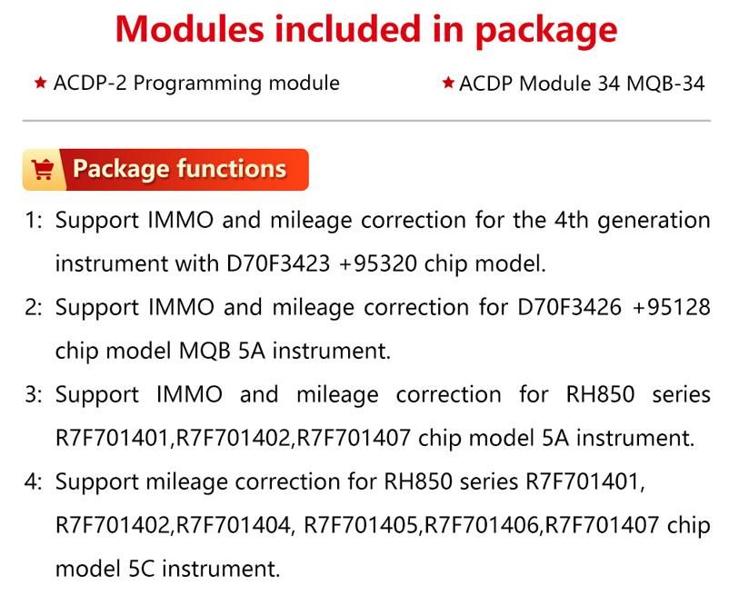 Yanhua ACDP-2 VW MQB48/49 5A 5C Paket mit Modul 34 und Lizenz