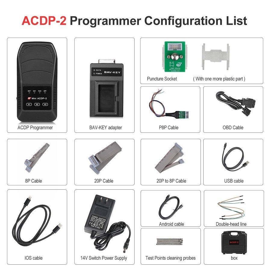 2026 Yanhua ACDP-2 BMW G-Serie Paket ACDP2 Hardware +