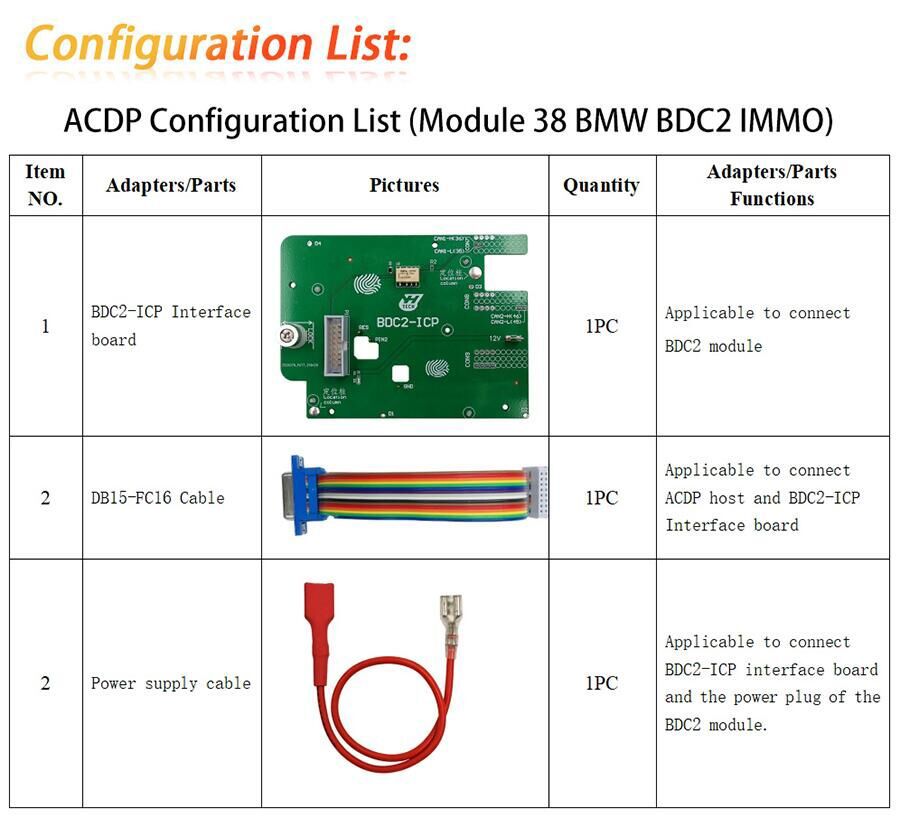 Yanhua Mini ACDP-2 Modul 38 für BMW G Serie BDC2 Immobilizer Matching und Key Adding